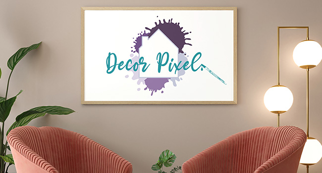 Réalisation du logo pour Decor Pixel, société spécialisée dans la peinture et la décoration d'intérieur