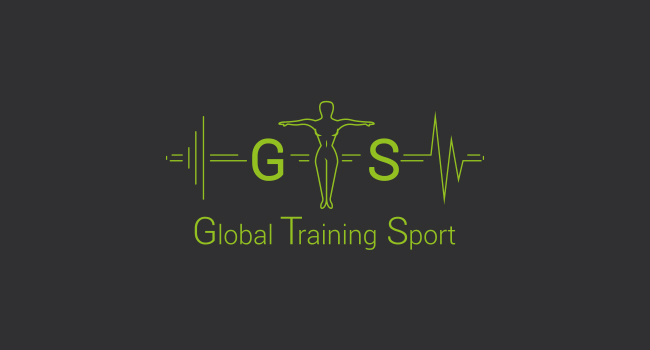 Réalisation de l'identité graphique de GTS - Global Training Sport. Logo, enseigne, roll-ups et oriflammes.
