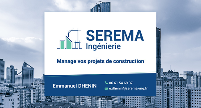 Réalisation du logo et du permis de construire - bureau d'étude en bâtiment SEREMA Ingenierie, Reims