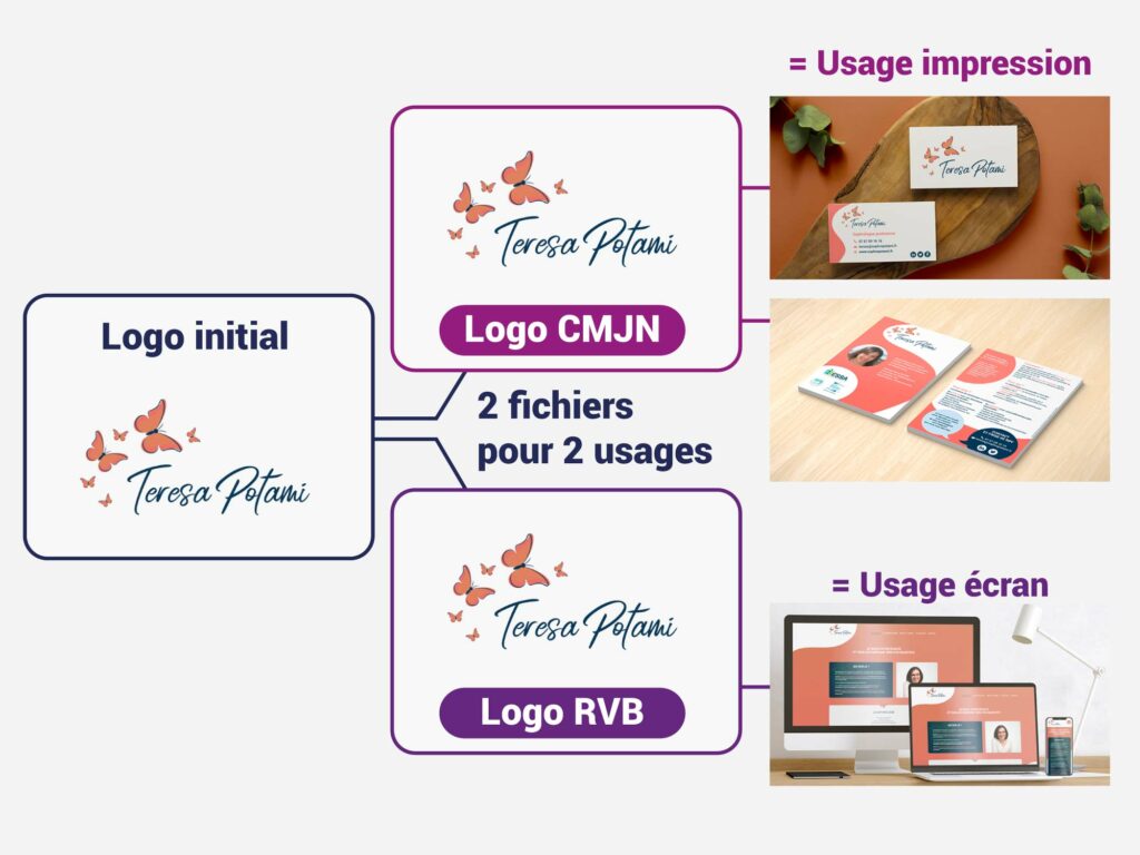 Logo usage impression (CMJN) et usage écran (RVB)