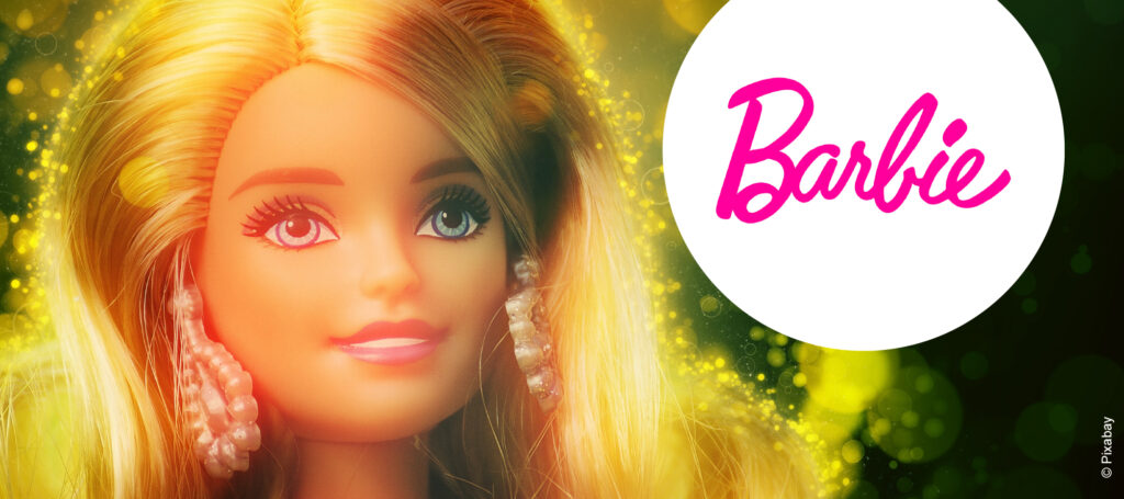 logo rose Barbie