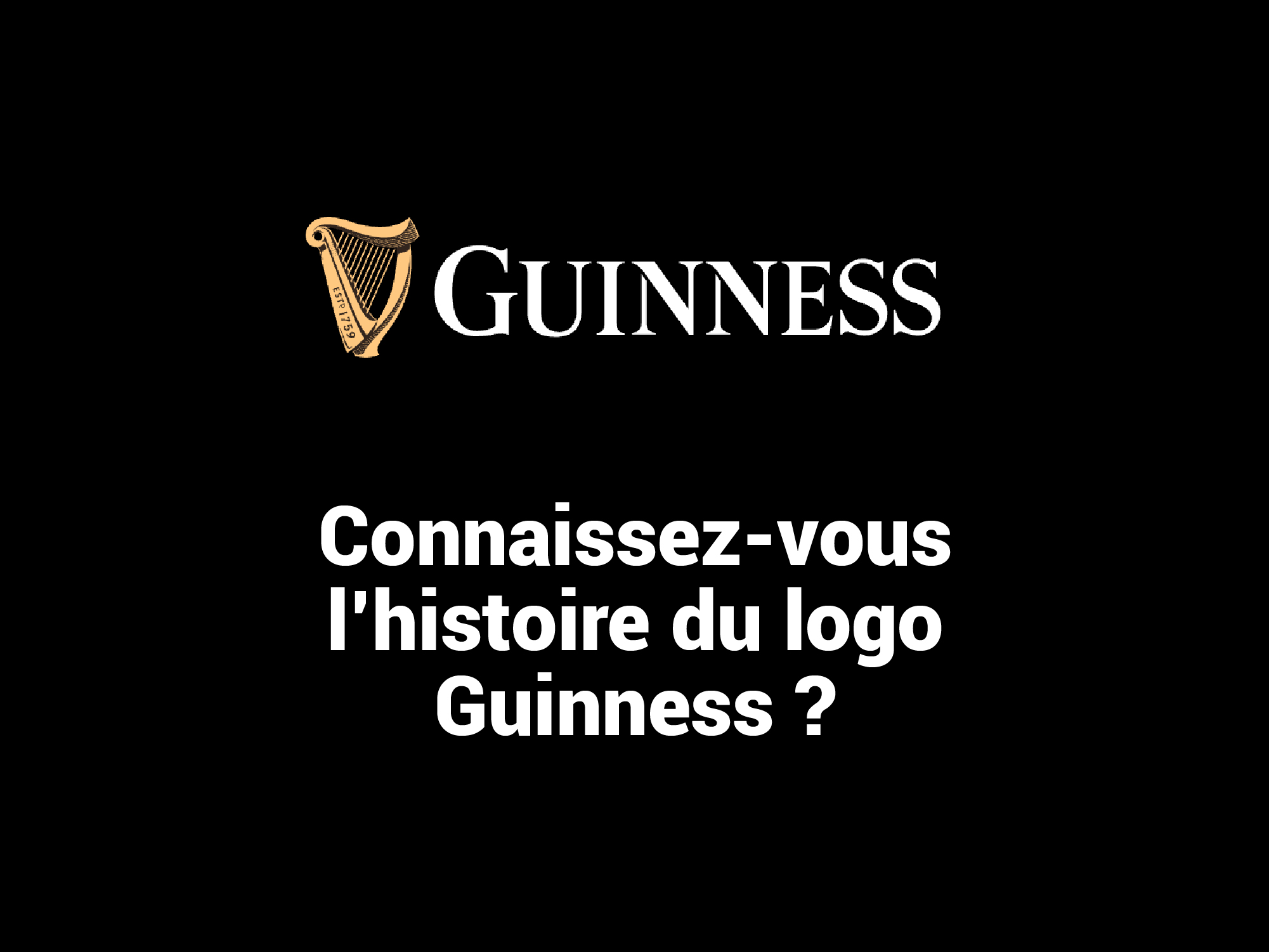 histoire du logo Guinness