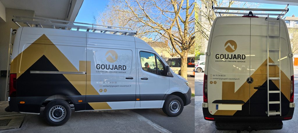graphisme covering camion avec échelle