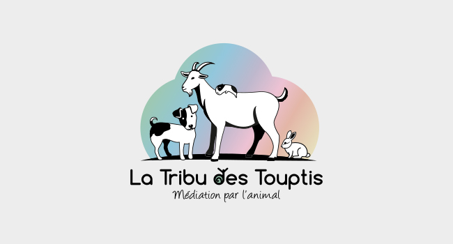 Création du logo de La Tribu des Touptis, entrepreneuse spécialisée dans la médiation par l’animal