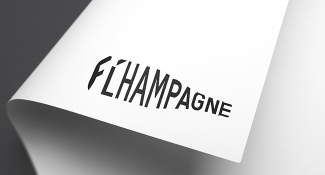la boulangerie Zunic située à Reims m'a confié la réalisatin du logo FLHAMPAGNE, un flan au champagne