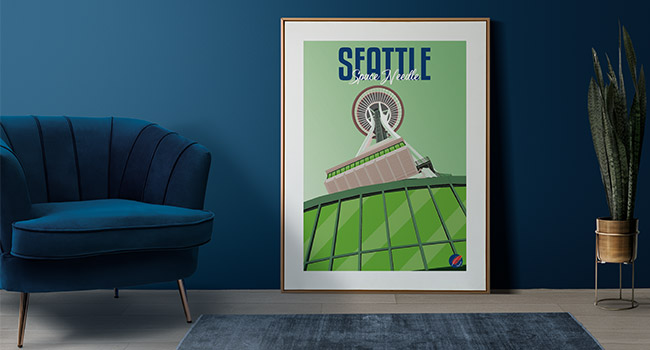 Illustration du Space Needle, Seattle