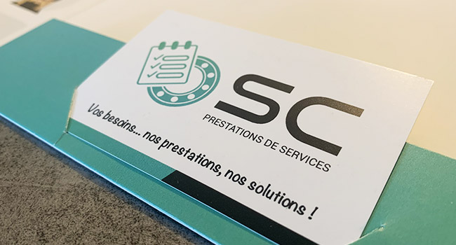 Logo et carte de visite pour Sandrine Cluet, société SCPS basée à Reims