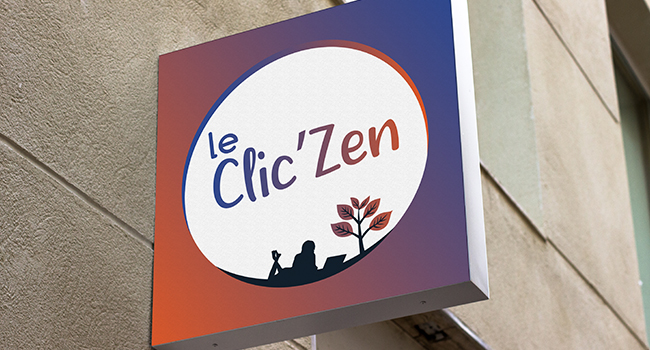Création graphique du logo pour Le Clic'Zen, espaces de coworking à Jonchery-sur-Vesle