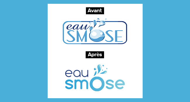 Modernisation du logo Eau Smose, un centre de remise en forme et de bien être situé à Champigny
