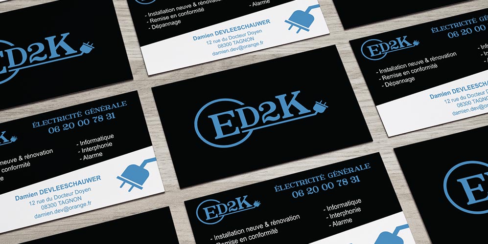 témoignage avis projet graphiste freelance reims - projet logo ED2K, société basée dans les Ardennes